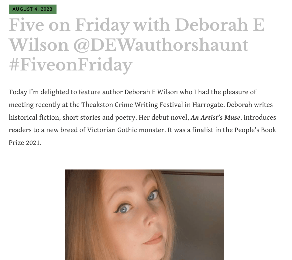 Jill’s Book Cafe – Five on&nbsp;Friday